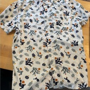 The North Face Men's Cactus Print Casual Shirt - Blue, Orange, White